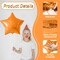 10PCS Halloween Foil Stars Shape Balloon - 18 Inch (Purple Black Orange)